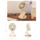 Portable Fan with clip and light
